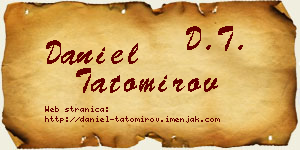 Daniel Tatomirov vizit kartica